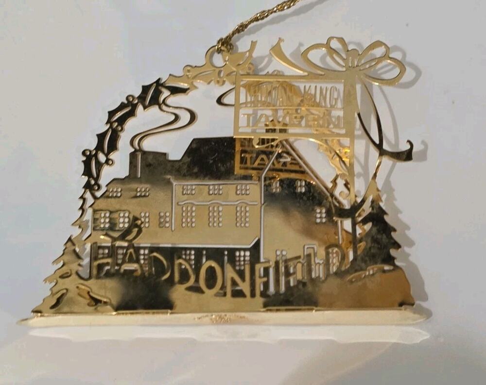 New Jersey, Haddonfiled Indian KING Tavern Brass Ornament Tamerlane 1984